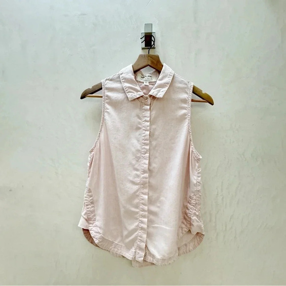 Cloth & Stone by Anthropologie || Women's Sleeveless Button Blouse Baby Pink M - Picture 2 of 10